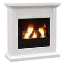 HOMCOM White Bioethanol Fire, Ethanol and Gel Fireplace, 3 Hours Burns
