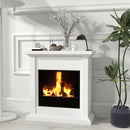 HOMCOM White Bioethanol Fire, Ethanol and Gel Fireplace, 3 Hours Burns
