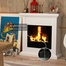 HOMCOM White Bioethanol Fire, Ethanol and Gel Fireplace, 3 Hours Burns