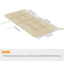 Outsunny Adirondack Chair Cushion Rocking Chair Cushion W/ Ties