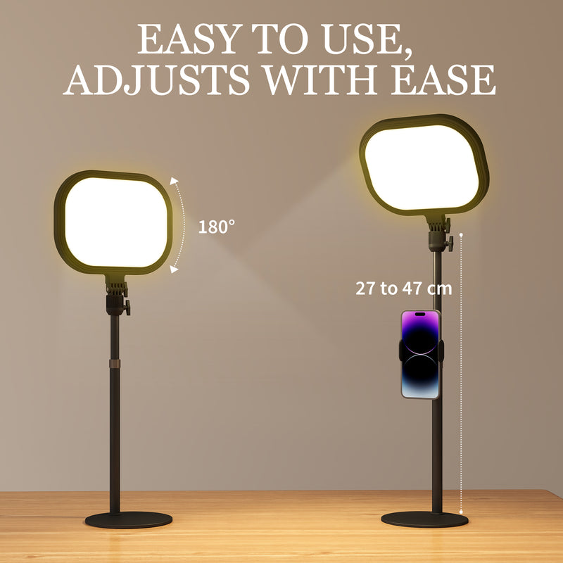 HOMCOM Bedside Table Lamp with 5 Colour Modes & 10 Brightness Levels, Black