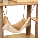 PawHut 130cm Cat Tree For Large Cats With Scratching Posts Toy Ball Yellow