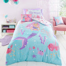 Bedlam Mermaid Vibes Duvet Cover Set In Aqua - Single