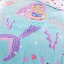 Bedlam Mermaid Vibes Duvet Cover Set In Aqua - Single