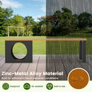 Outdoor Metal Bench with Cat House and Scratching Pad