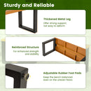 Outdoor Metal Bench with Cat House and Scratching Pad