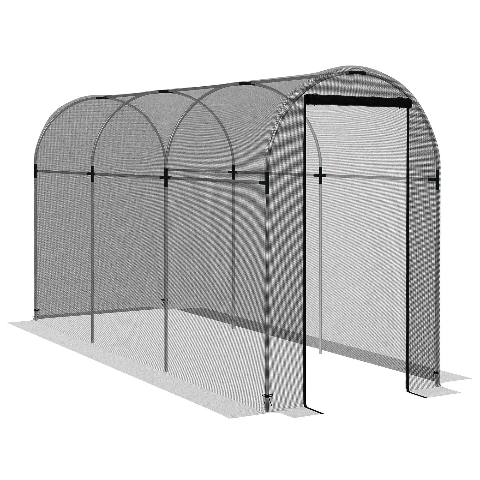 Outsunny Fruit Cage, Plant Protection Tent, 1.2 x 3.6 x 1.9m