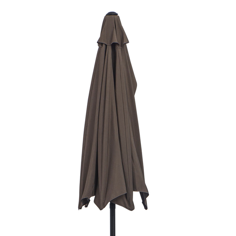 Outsunny 2.7m Metal Frame Garden Furniture Parasol Half Round Umbrella
