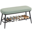 HOMCOM Shoe Bench, PU Leather Shoe Storage Bench for Entryway,