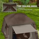 Outsunny Inflatable Camping Tent, Easy Setup 2 Man Tent, Khaki