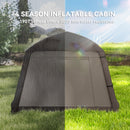 Outsunny Inflatable Camping Tent, Easy Setup 2 Man Tent, Khaki