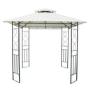 Athena 3m x 3m Steel Garden Gazebo Shelter With Polyester Cover (Beige)