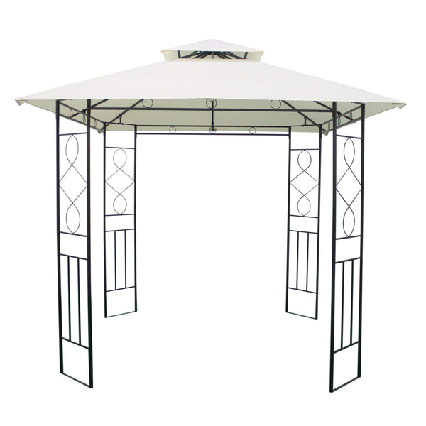 Athena 3m x 3m Steel Garden Gazebo Shelter With Polyester Cover (Beige)