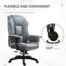 Vinsetto High Back Office Chair With Height Adjustable, Reclining, Grey