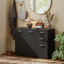 HOMCOM Modern Sideboard Kitchen Storage Cabinet, Black