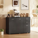 HOMCOM Modern Sideboard Kitchen Storage Cabinet, Black