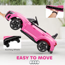 HOMCOM Audi RS e-tron GT Licensed 12V Kids Electric Ride on W/ Remote, Pink
