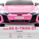 HOMCOM Audi RS e-tron GT Licensed 12V Kids Electric Ride on W/ Remote, Pink