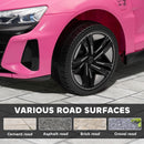 HOMCOM Audi RS e-tron GT Licensed 12V Kids Electric Ride on W/ Remote, Pink