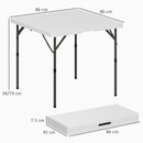 Outsunny 3ft Folding Camping Table With 2 Adjustable Height,