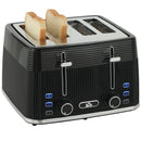 HOMCOM 4 Slice Electric Toaster with 7 Browning Levels, 1860W, Black