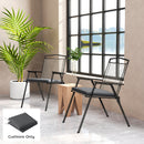 Outsunny 2Pcs Garden Chair Cushions, Waterproof Seat Pads, Dark Grey