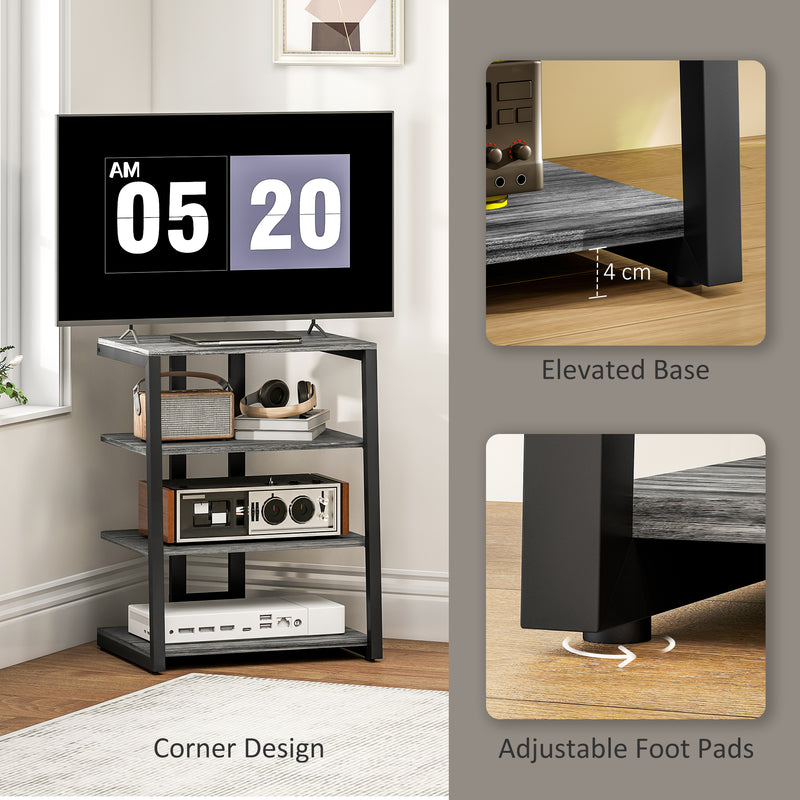 HOMCOM HiFi Rack Stand W/ 4-Tier Record Player Stand