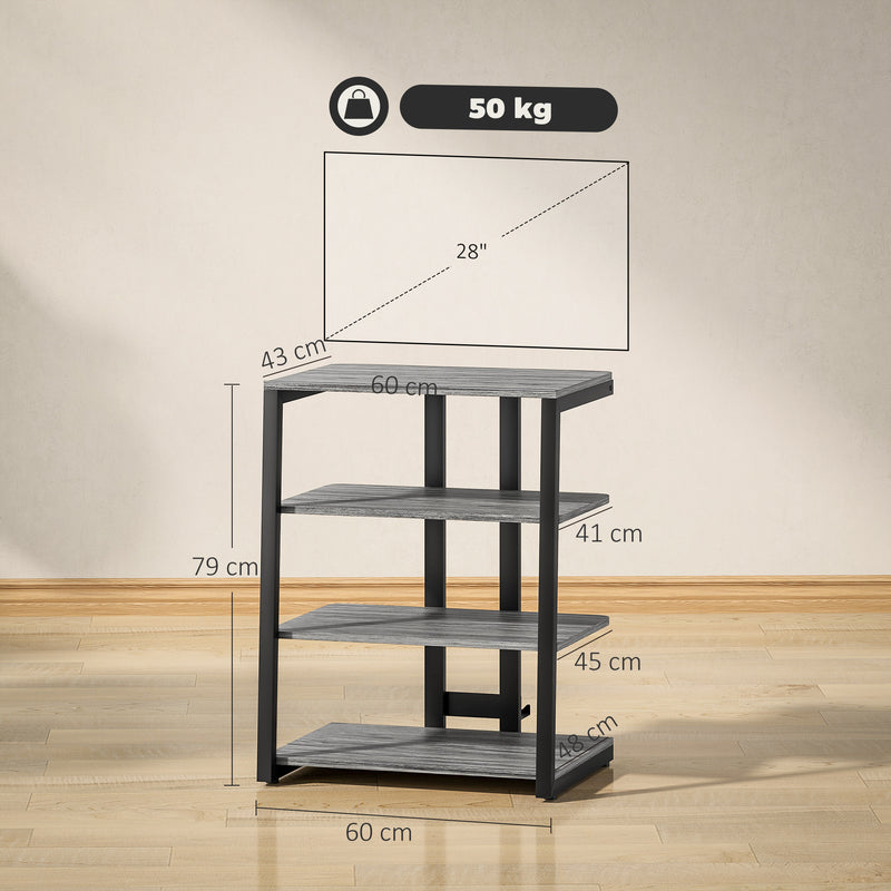 HOMCOM HiFi Rack Stand W/ 4-Tier Record Player Stand
