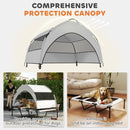 PawHut Portable Elevated Dog Bed With Removable Canopy