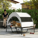 PawHut Portable Elevated Dog Bed With Removable Canopy