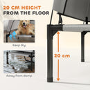 PawHut Portable Elevated Dog Bed With Removable Canopy
