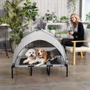 PawHut Portable Elevated Dog Bed With Removable Canopy