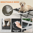 PawHut Portable Elevated Dog Bed With Removable Canopy