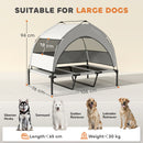 PawHut Portable Elevated Dog Bed With Removable Canopy