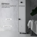 kleankin Slim Bathroom Cabinet, Toilet Roll Storage w/ Shelves