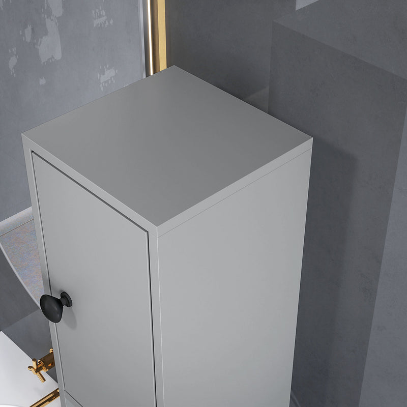 kleankin Slim Bathroom Cabinet, Toilet Roll Storage w/ Shelves