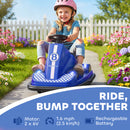 AIYAPLAY Electric Kids Bumper Car With 360 Degree Rotation Spin, Blue