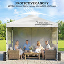 Outsunny Pop Up Gazebo Waterproof Height Adjustable 3 X 3 (m) White