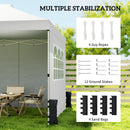 Outsunny Pop Up Gazebo Waterproof Height Adjustable 3 X 3 (m) White