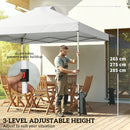 Outsunny Pop Up Gazebo Waterproof Height Adjustable 3 X 3 (m) White