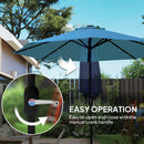 Outsunny 24 LED Solar Powered Parasol Umbrella Garden Tilt Outdoor String Light