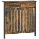 HOMCOM Small Radiator Cover with Drawer and Vertical Slats 88.5 x 19 x 93cm