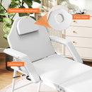 HOMCOM 3 Section Adjustable Massage Table, Beauty Bed for Spa, Lash,