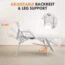 HOMCOM 3 Section Adjustable Massage Table, Beauty Bed for Spa, Lash,