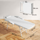 HOMCOM 3 Section Adjustable Massage Table, Beauty Bed for Spa, Lash,