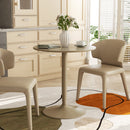 HOMCOM Round Dining Table, Non-slip Pad For Living Room Light Brown