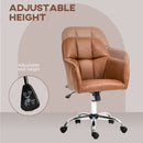 HOMCOM Computer Grey Desk Chair With PU Leather, Swivel Wheels