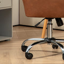 HOMCOM Computer Grey Desk Chair With PU Leather, Swivel Wheels