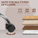 HOMCOM Computer Grey Desk Chair With PU Leather, Swivel Wheels