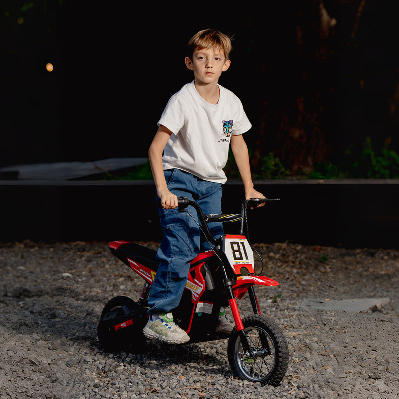 AIYAPLAY 24V Battery Powered Ride On Motorcycle with Rear Suspension